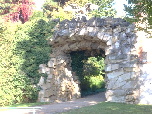 Simulated cave entrance to the Garden.